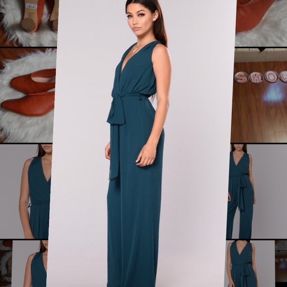 NWT✨Fashion Nova Jumpsuit in Teal colour - Picture 12 of 12